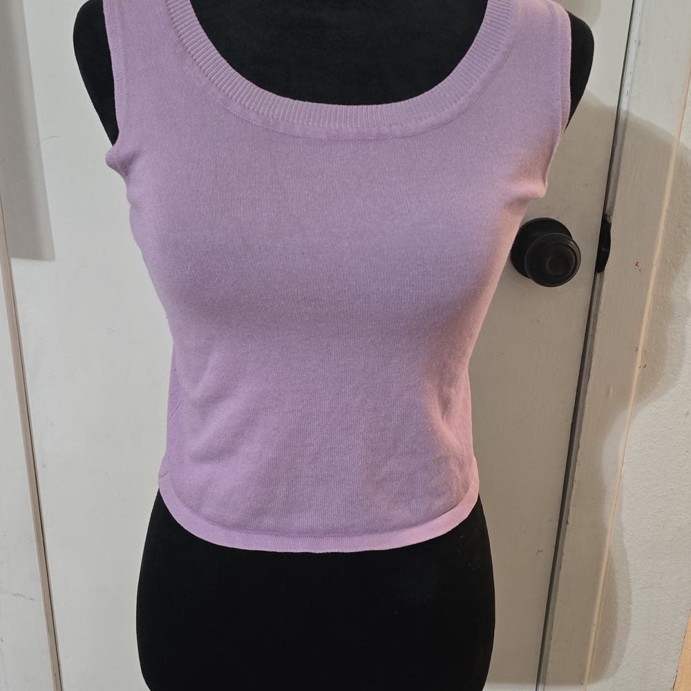 Lavender Sleeveless Knit Top